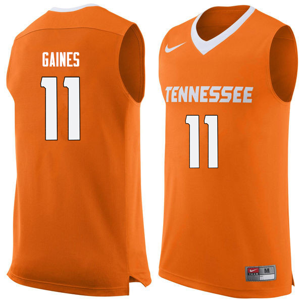 Men #11 Davonte Gaines Tennessee Volunteers College Basketball Jerseys Sale-Orange